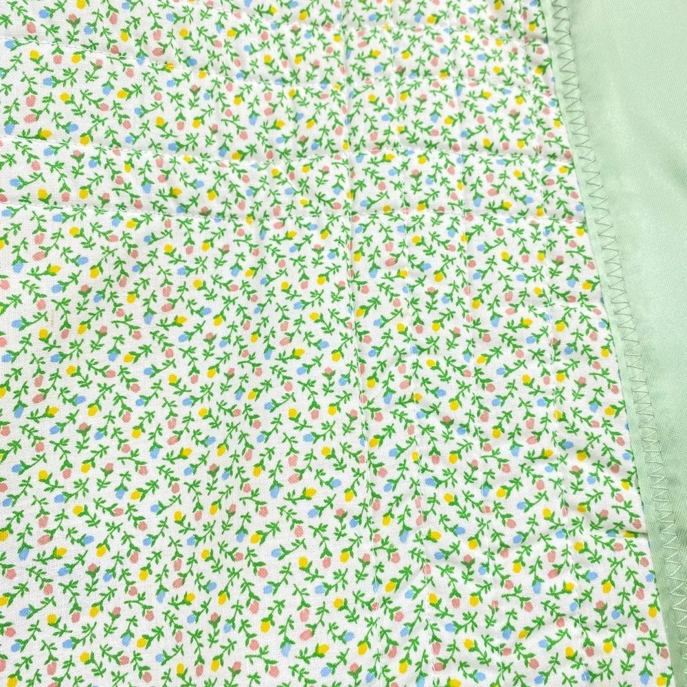 Angel embroidered baby crib quilt‎ blanket unfinished?? satin trim